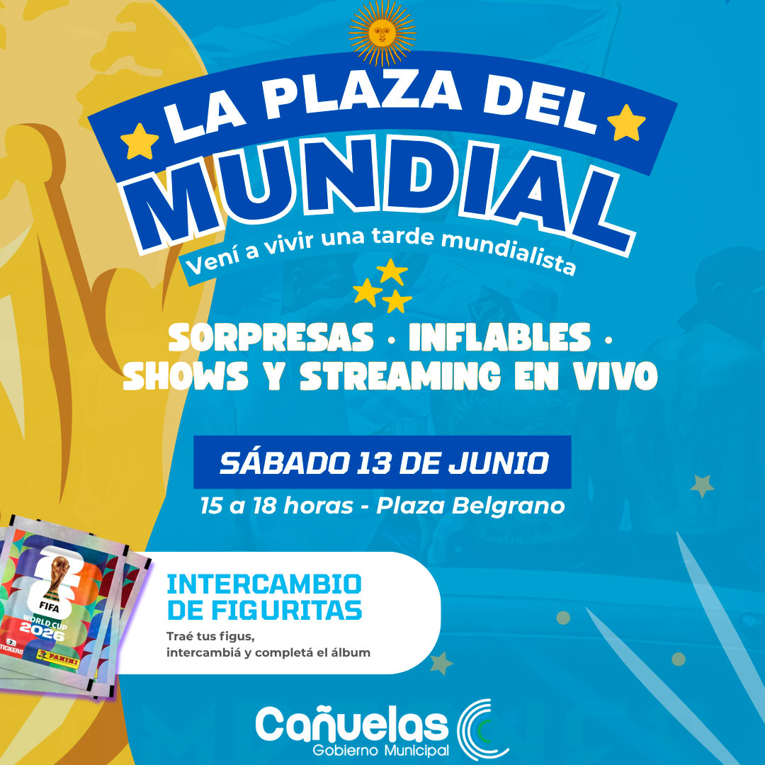 La Plaza Belgrano se prepara para vivir una tarde mundialista